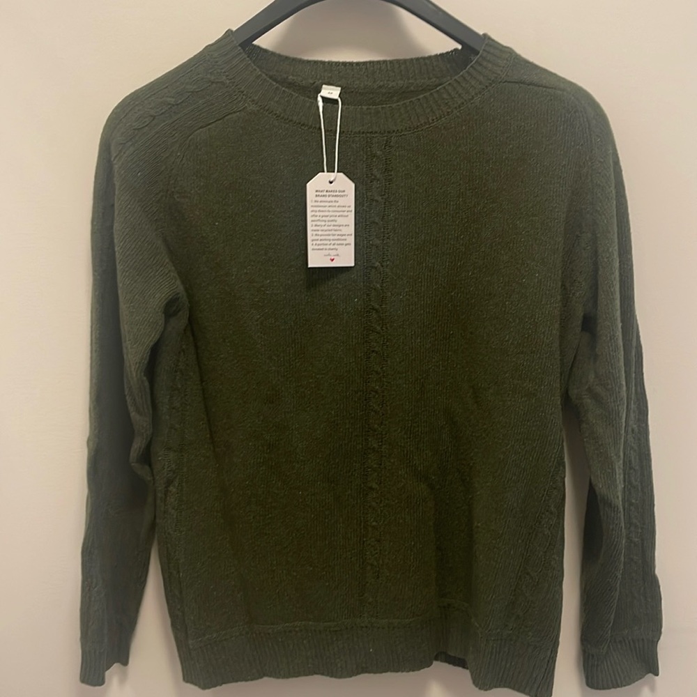 Made With Love-size medium - dark green sweater